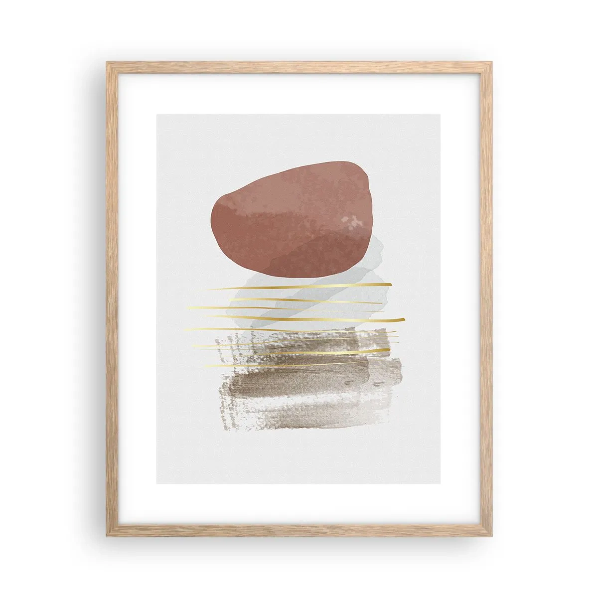 Poster în ramă de stejar deschis - Colonadă abstractă - 40x50 cm