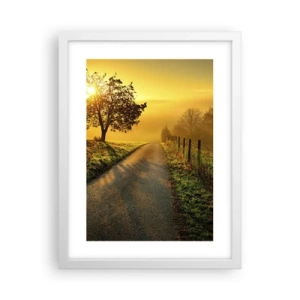 Poster în ramă albă - O după-amiază de miel - 30x40 cm