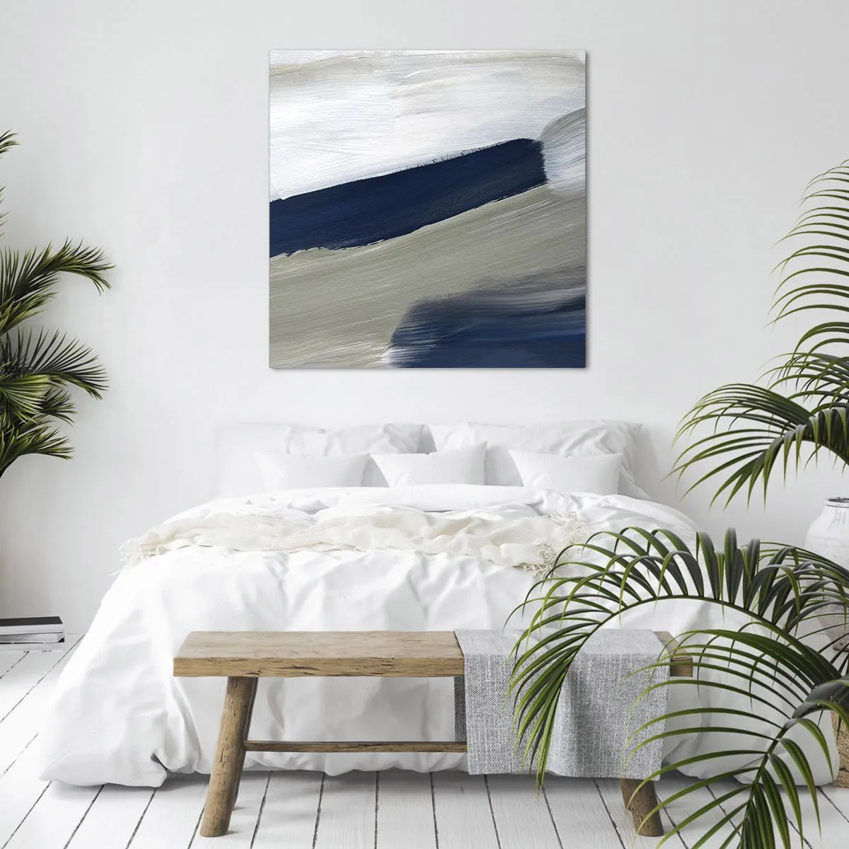 Tablou pe pânză - Întâlnire cu albul - 60x60 cm