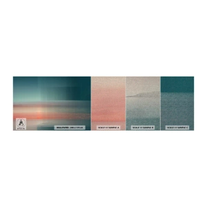 Mostră tapet Premium Canvas - Abstracție: unde de lumină - Apă, Cer, Minimalism - 100x30 cm