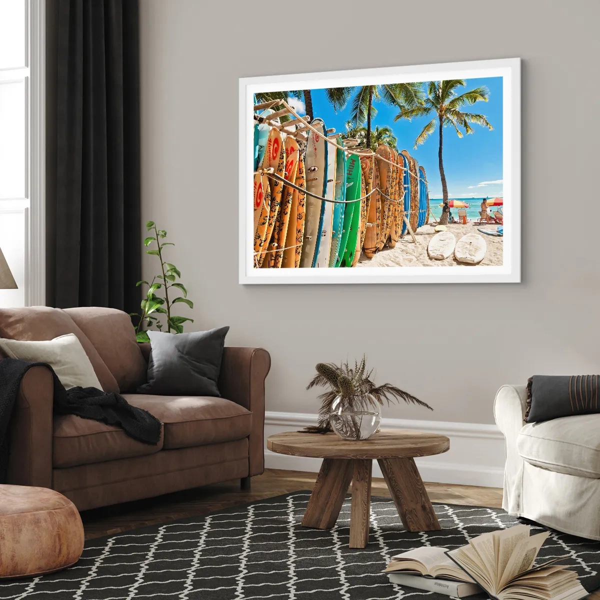 Poster în ramă albă - Distracție însorită - 40x30 cm