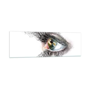 Tablou pe sticlă - Privește direct în suflet - 160x50 cm
