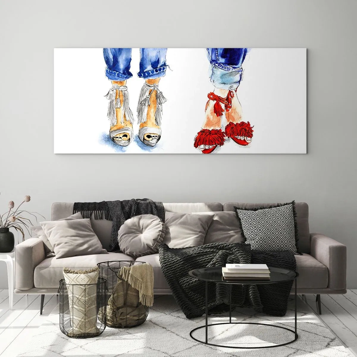 Tablou pe sticlă - De ce nu mergem la o plimbare? - 100x40 cm