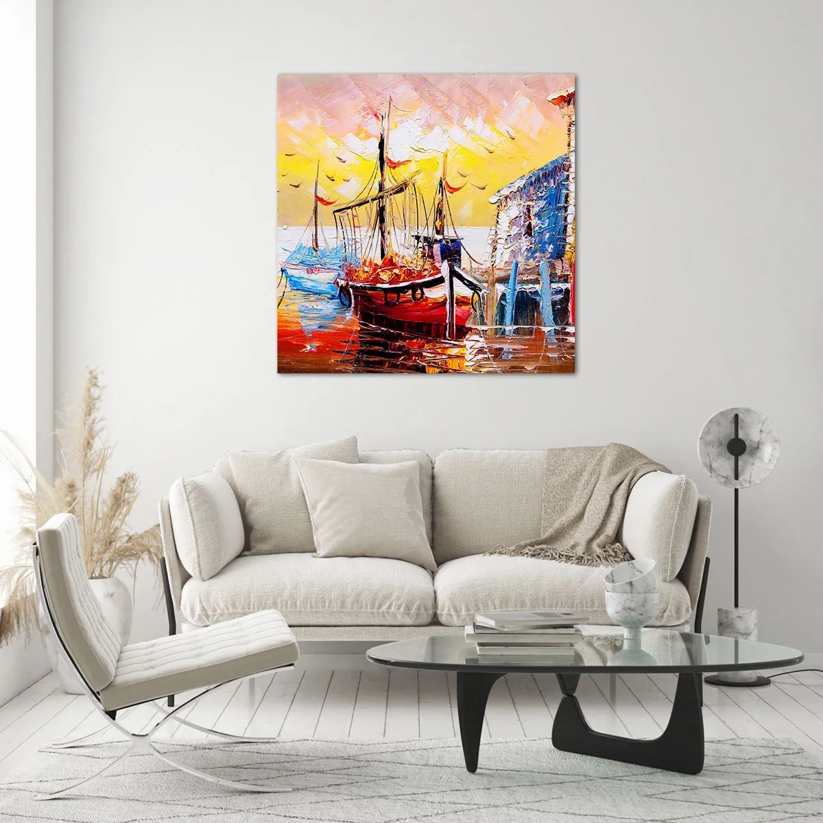 Tablou pe sticlă - Întoarcere fericită - 70x70 cm