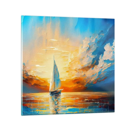 Tablou pe sticlă - Navigare prin aur - 40x40 cm