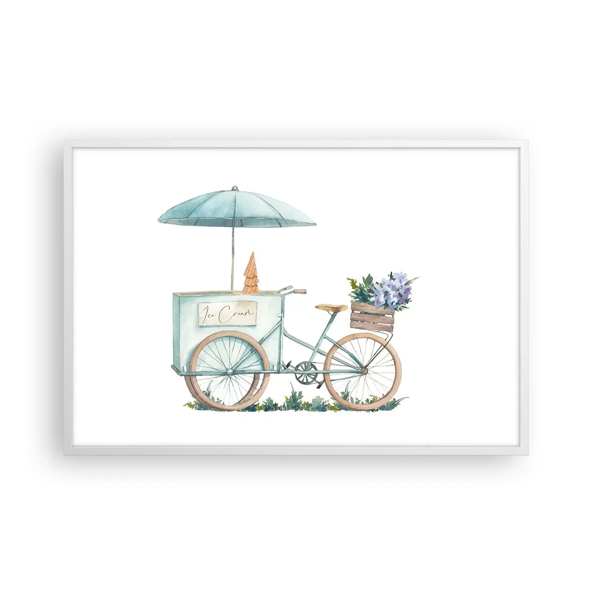 Poster în ramă albă - O dulce amintire de vară - 91x61 cm