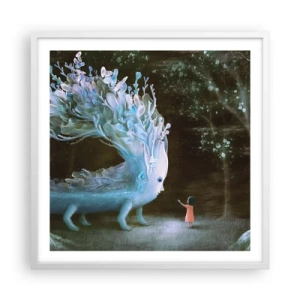Poster în ramă albă - Întâlnire fantastică - 60x60 cm
