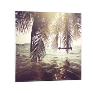 Tablou pe sticlă - Poți să te dai în vânt după pofta inimii tale - 30x30 cm