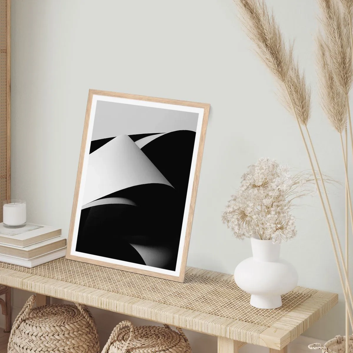 Poster în ramă de stejar deschis - Planuri de lumină din adâncurile umbrelor - 30x40 cm