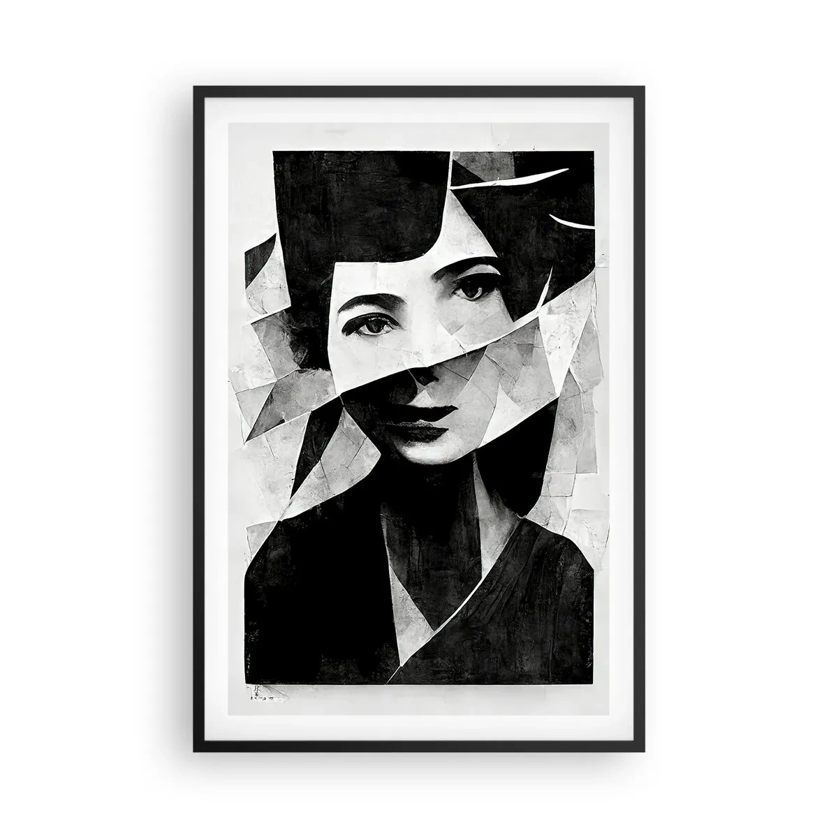 Poster în ramă neagră - Cine ești? - 61x91 cm