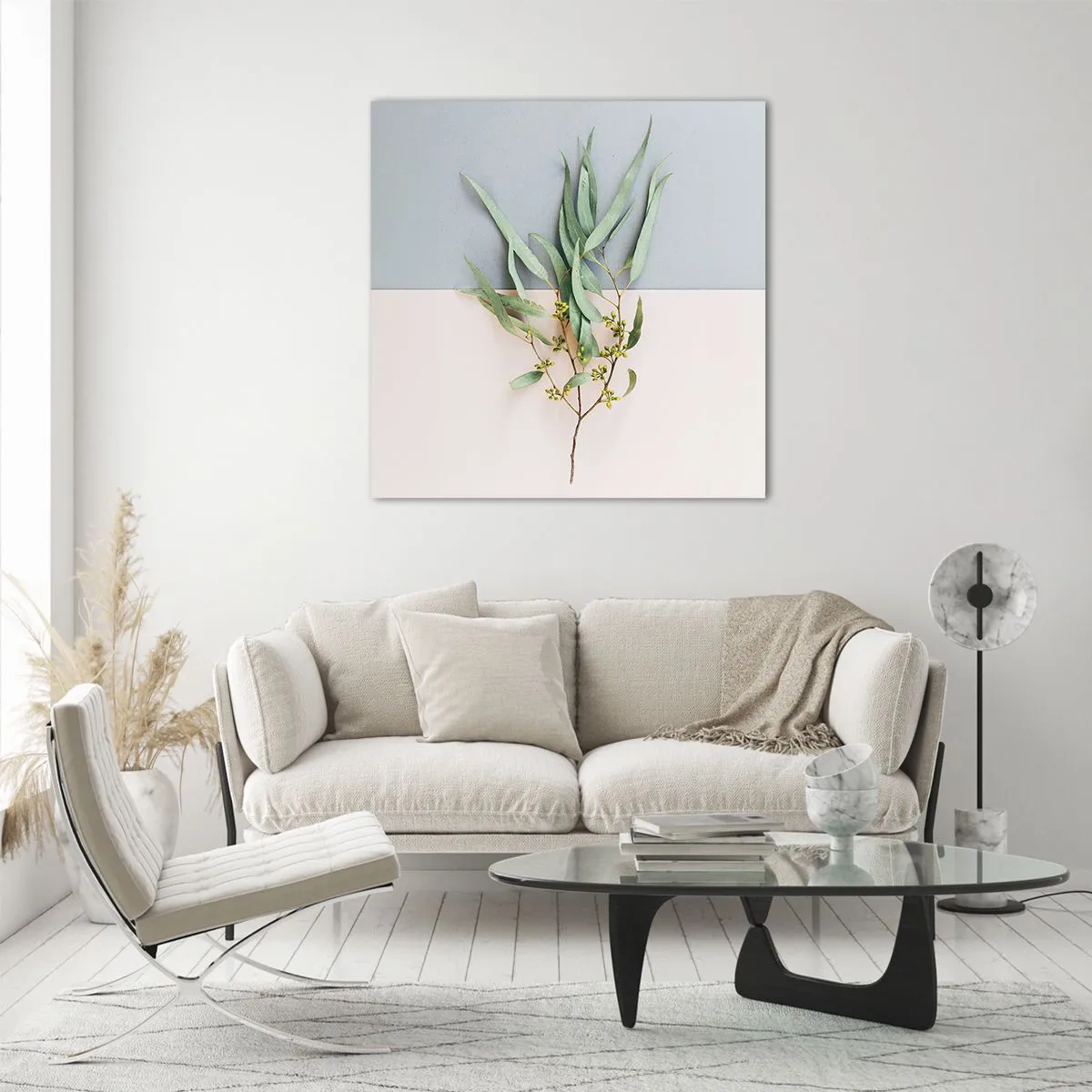 Tablou pe sticlă - Subtilitate pastelată - 40x40 cm