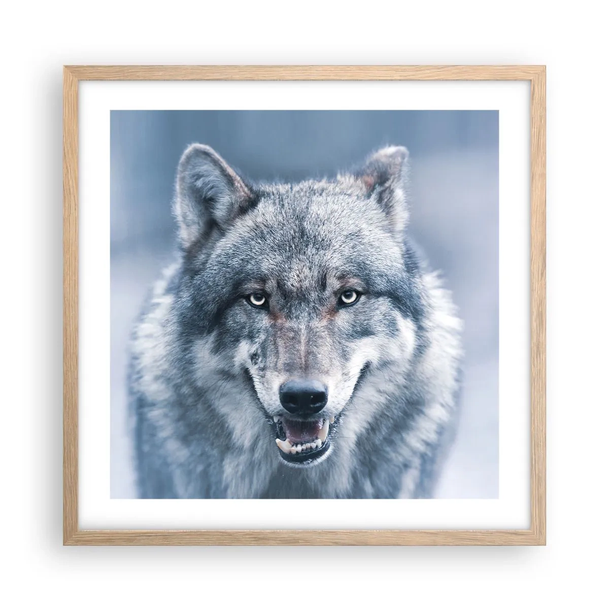 Poster în ramă de stejar deschis - Accepți provocarea? - 50x50 cm