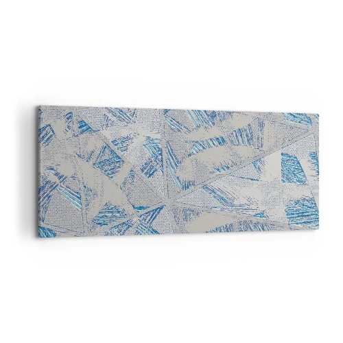 Tablou pe pânză - Într-un labirint de gri-albastru - 120x50 cm