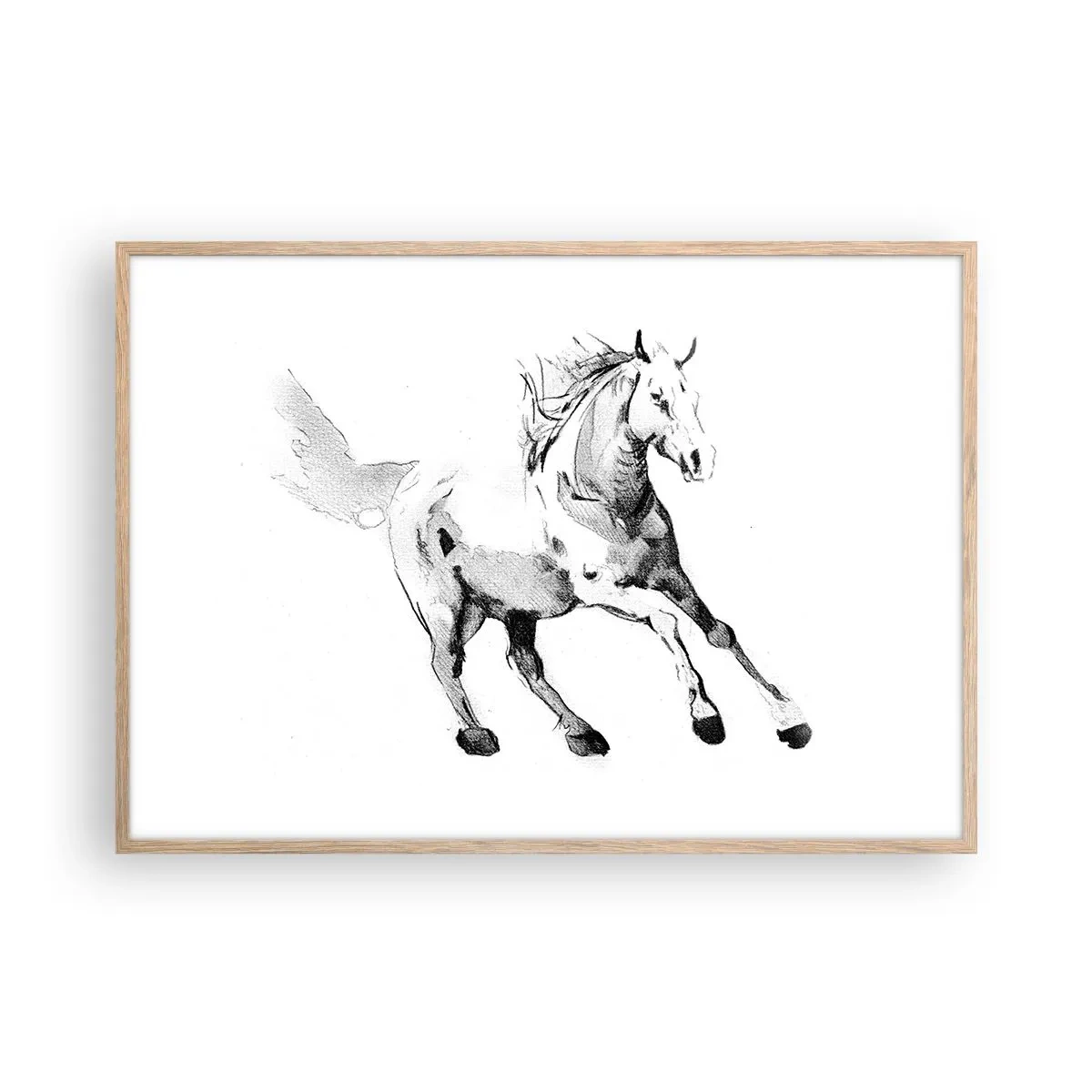 Poster în ramă de stejar deschis - Suflet neîmblânzit - 100x70 cm