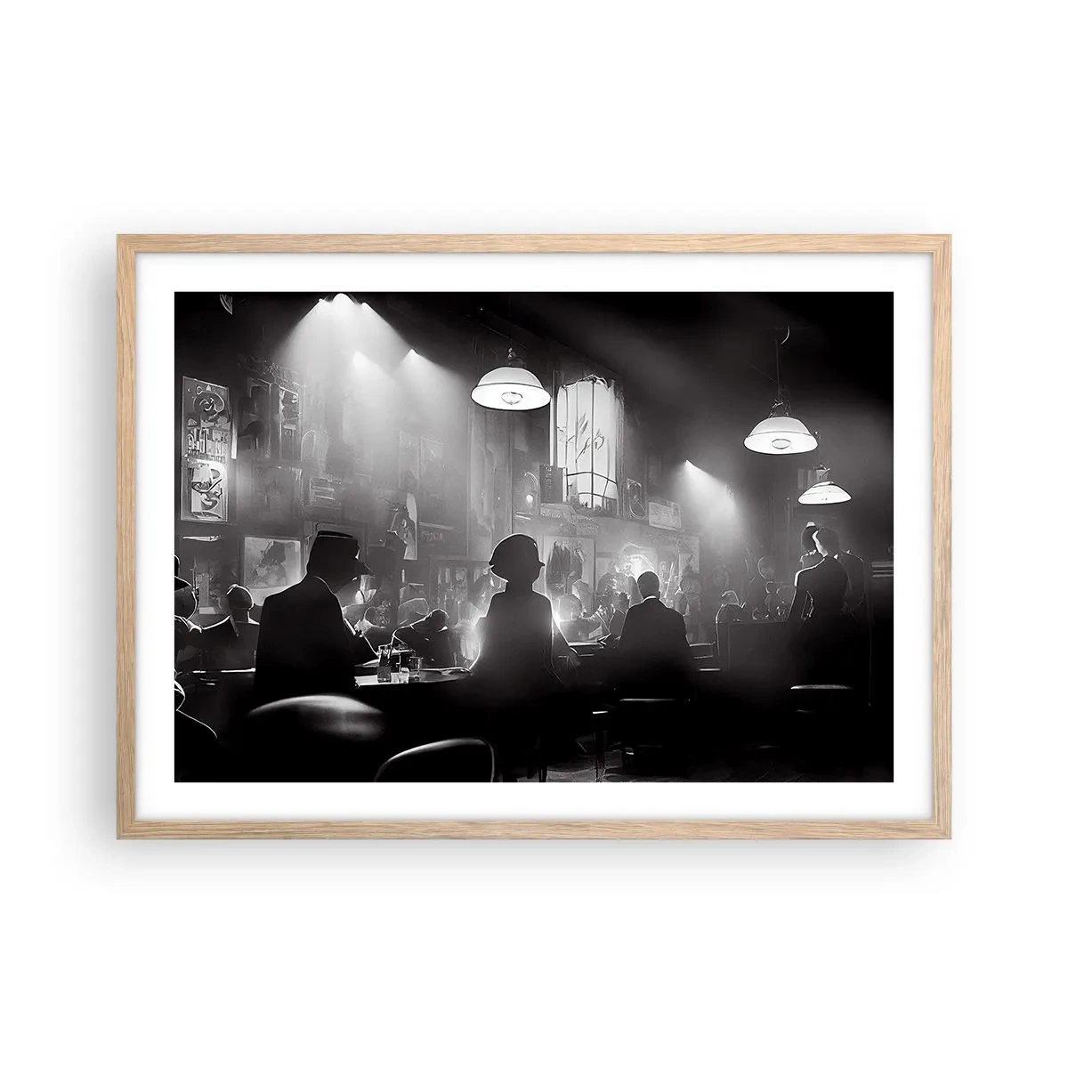 Poster în ramă de stejar deschis - În stil jazz - 70x50 cm