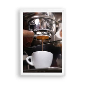 Poster în ramă albă - Cel mai bun moment al zilei - 61x91 cm