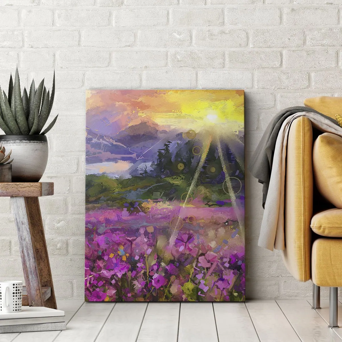Tablou pe pânză - Într-o vale sub protecția soarelui - 50x70 cm