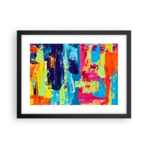 Poster în ramă neagră - Viața este frumoasă! - 40x30 cm