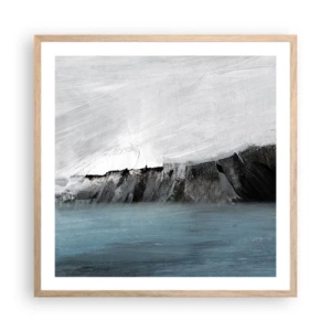 Poster în ramă de stejar deschis - Apă - pământ: lupta elementelor - 60x60 cm