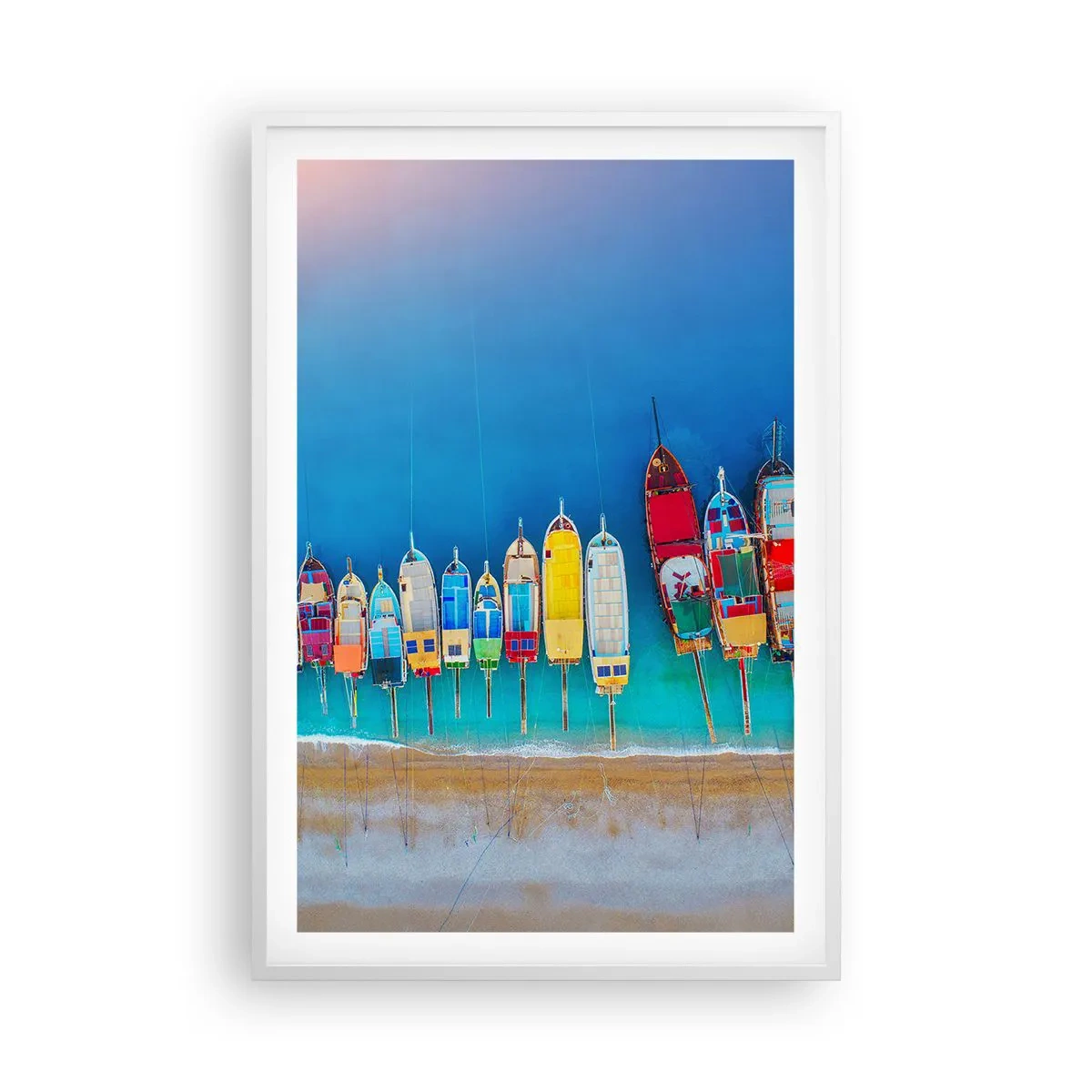 Poster în ramă albă - Din perspectiva unei păsări - 61x91 cm