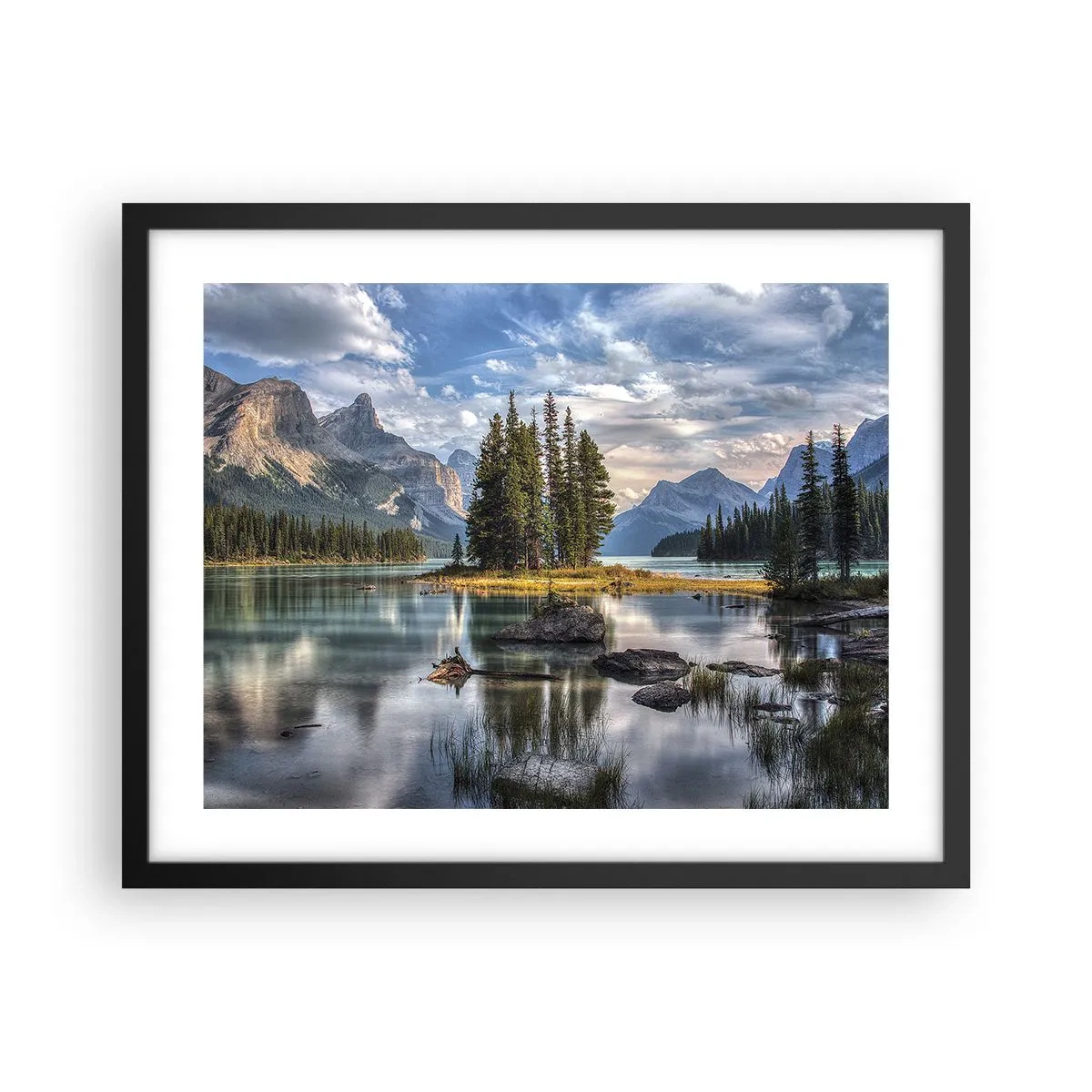 Poster în ramă neagră - La o apă mare și limpede… - 50x40 cm