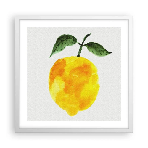 Poster în ramă albă - Cum să simțiți gustul soarelui - 50x50 cm
