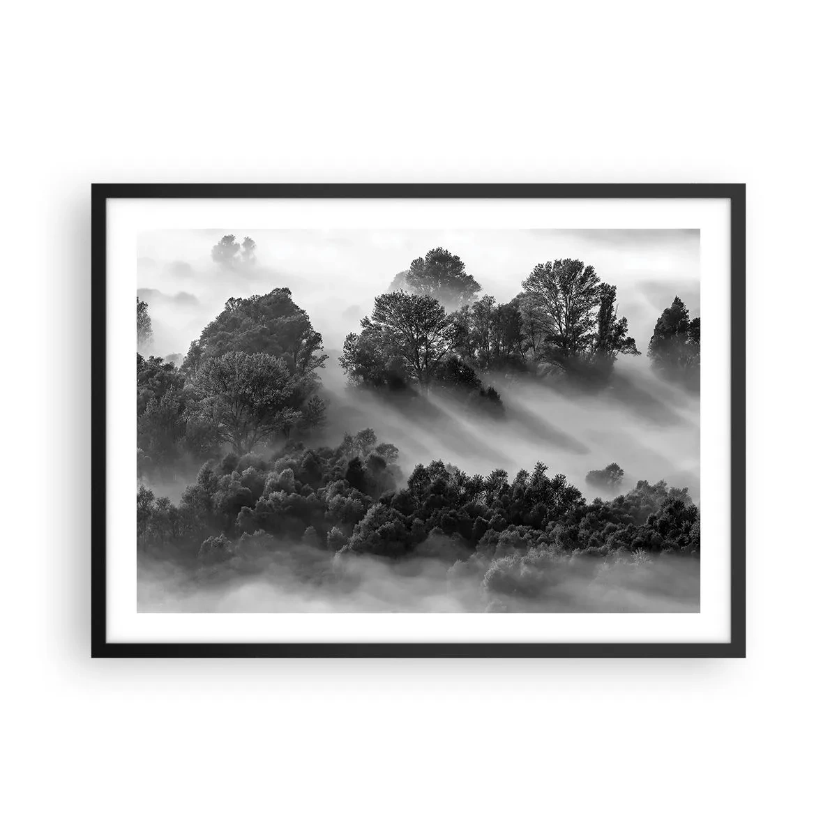 Poster în ramă neagră - Trezindu-se din somn - 70x50 cm