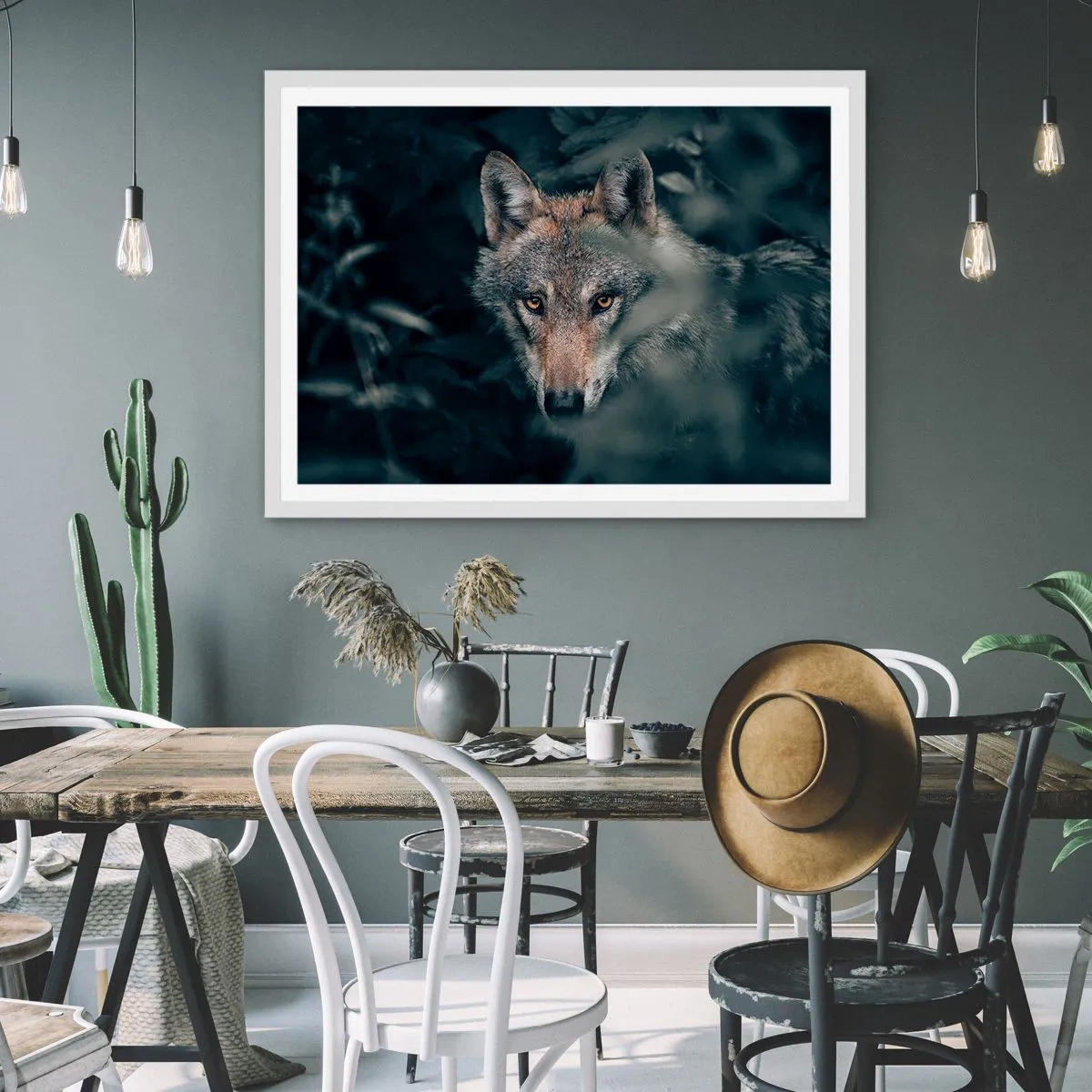 Poster în ramă albă - Vânător - 40x30 cm