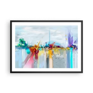 Poster în ramă neagră - Pod de bucurie peste râul vieții - 70x50 cm