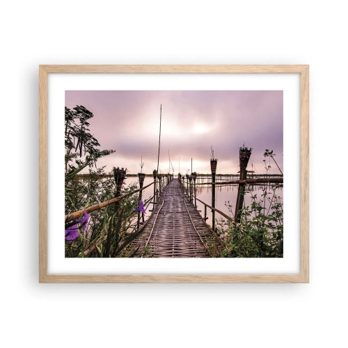 Poster în ramă de stejar deschis - Pacea și liniștea Asiei - 50x40 cm