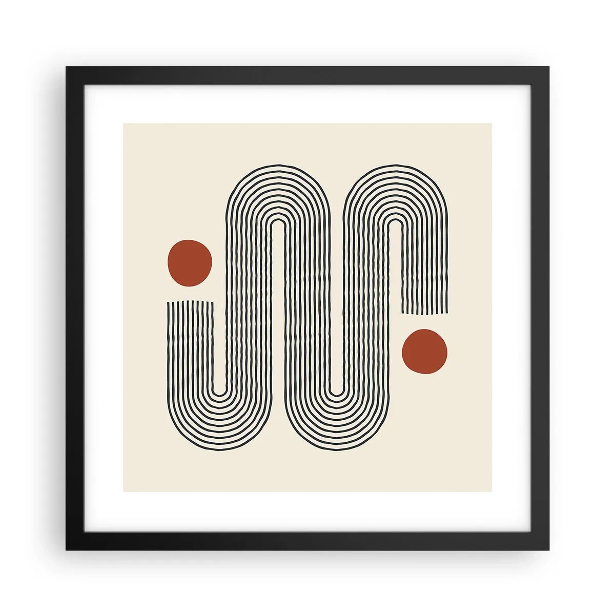 Poster în ramă neagră - De la început până la sfârșit - 40x40 cm