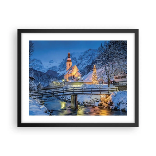 Poster în ramă neagră - Spiritul Crăciunului - 50x40 cm