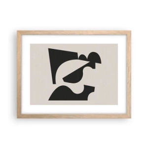 Poster în ramă de stejar deschis - Pentru autoasamblare - 40x30 cm