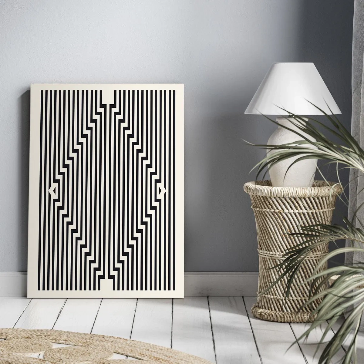 Tablou pe pânză - Iluzie geometrică - 55x100 cm