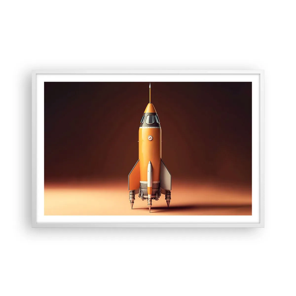 Poster în ramă albă - Totul începe cu un vis - 91x61 cm