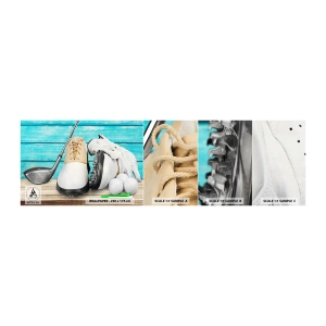 Mostră de Tapet Standard Eco - Totul este gata - Golf, Sport, Pantofi pentru jucători de golf - 100x30 cm