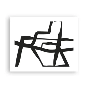 Poster - Construcție în alb și negru - 50x40 cm