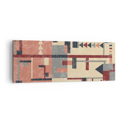 Tablou pe pânză - Combinație de verticale și orizontale - 140x50 cm