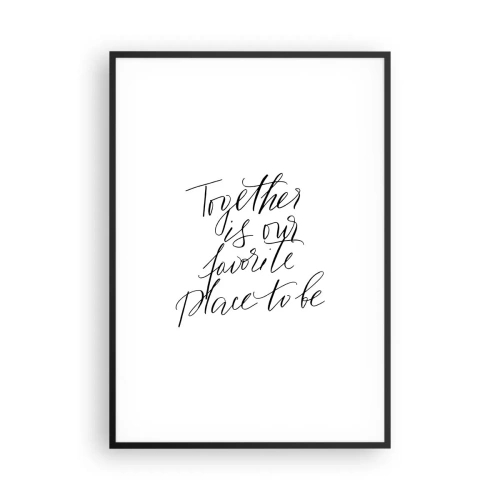 Poster în ramă neagră - O simți și tu? - 70x100 cm