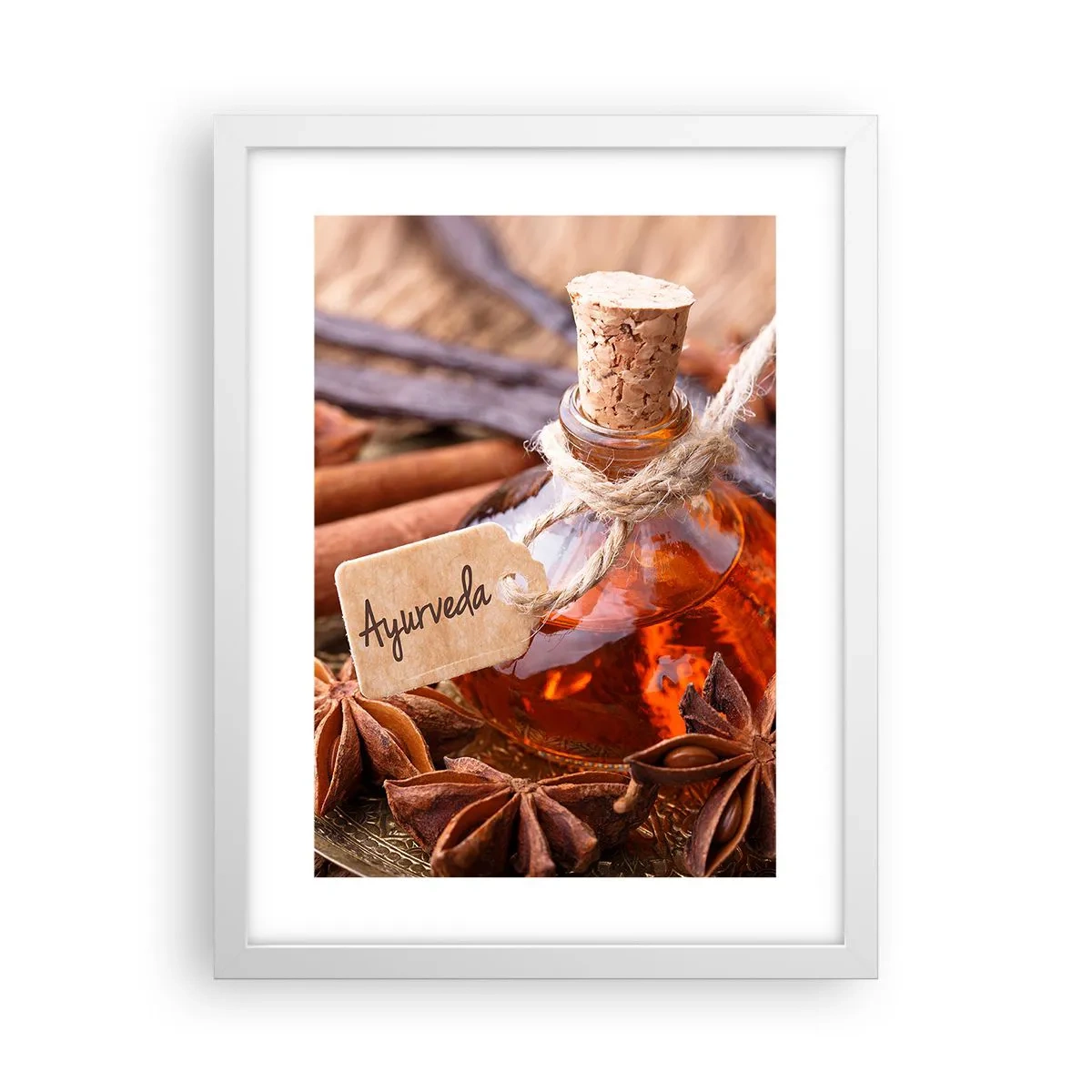 Poster în ramă albă - Unitatea trupului și a spiritului - 30x40 cm