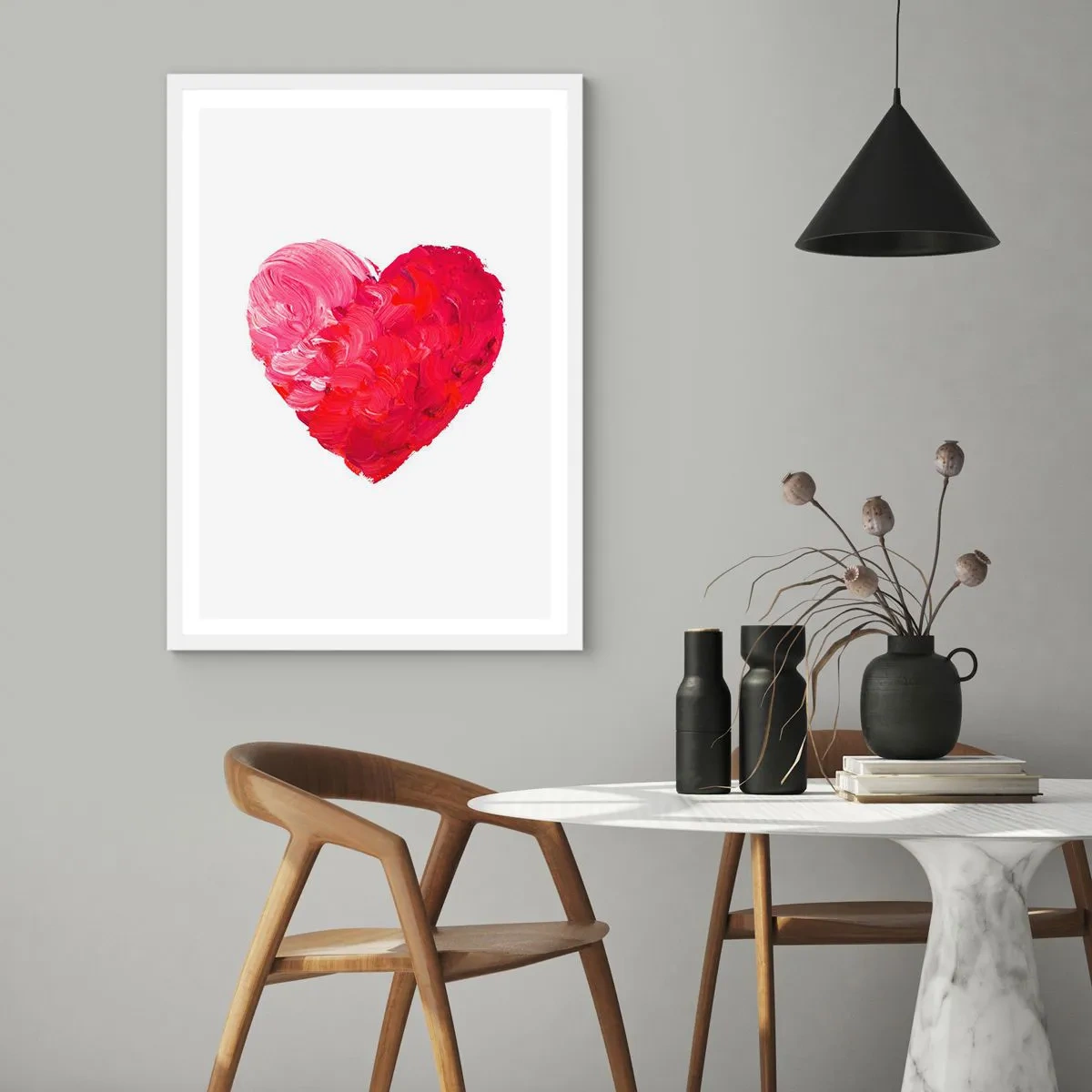 Poster în ramă albă - All you need is love - 70x100 cm