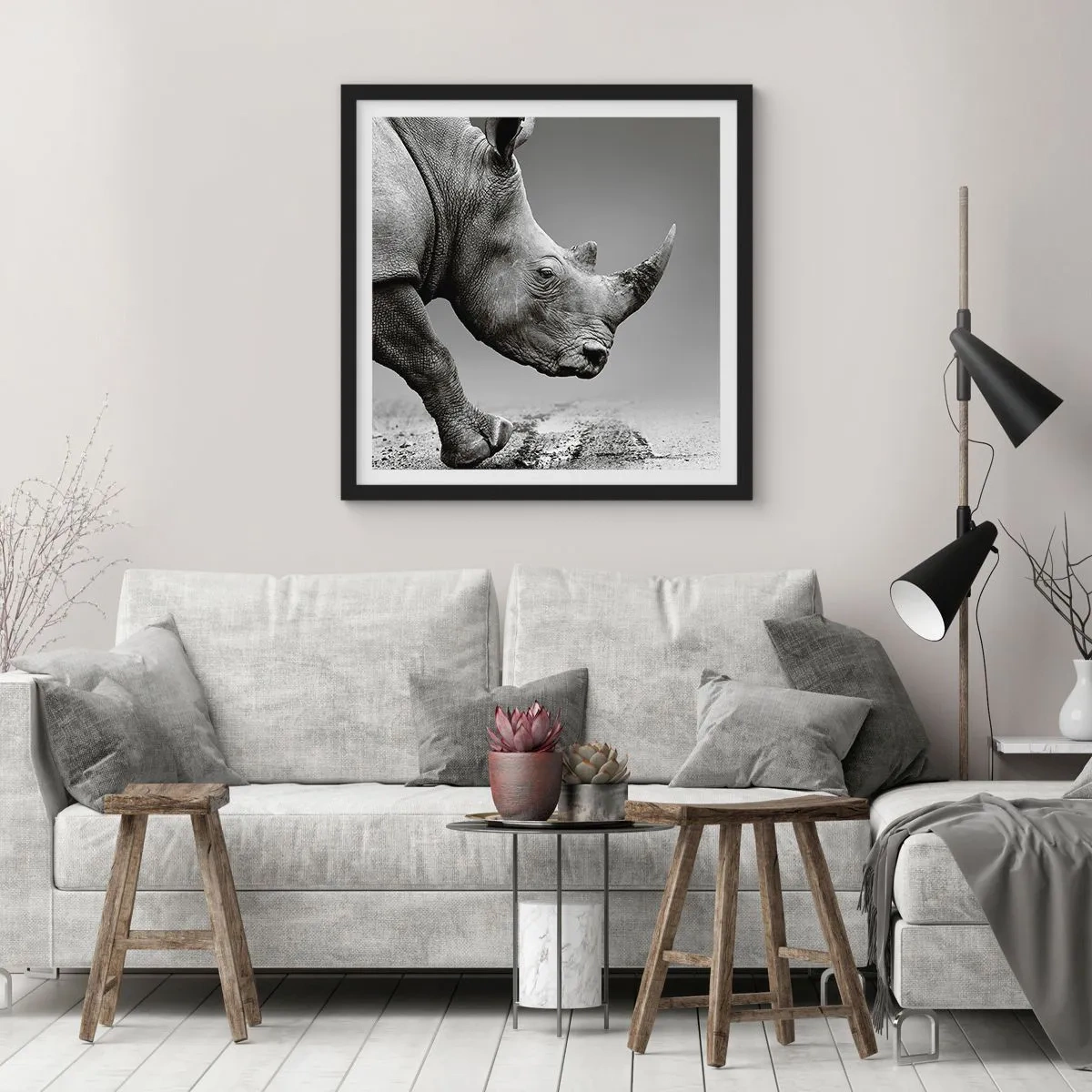 Poster în ramă neagră - O forță de neoprit - 40x40 cm