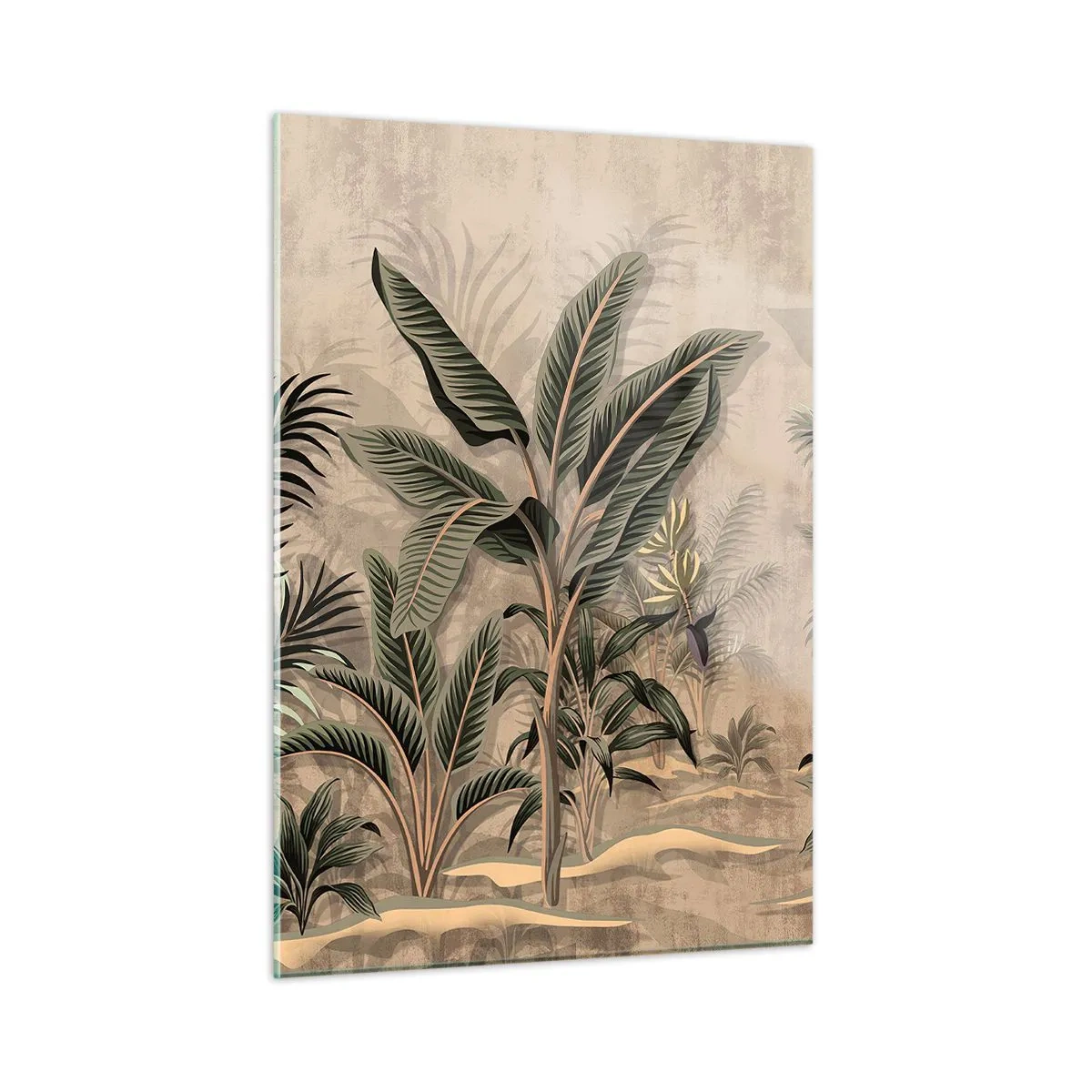Tablou pe sticlă - Gravură în stil colonial - 50x70 cm