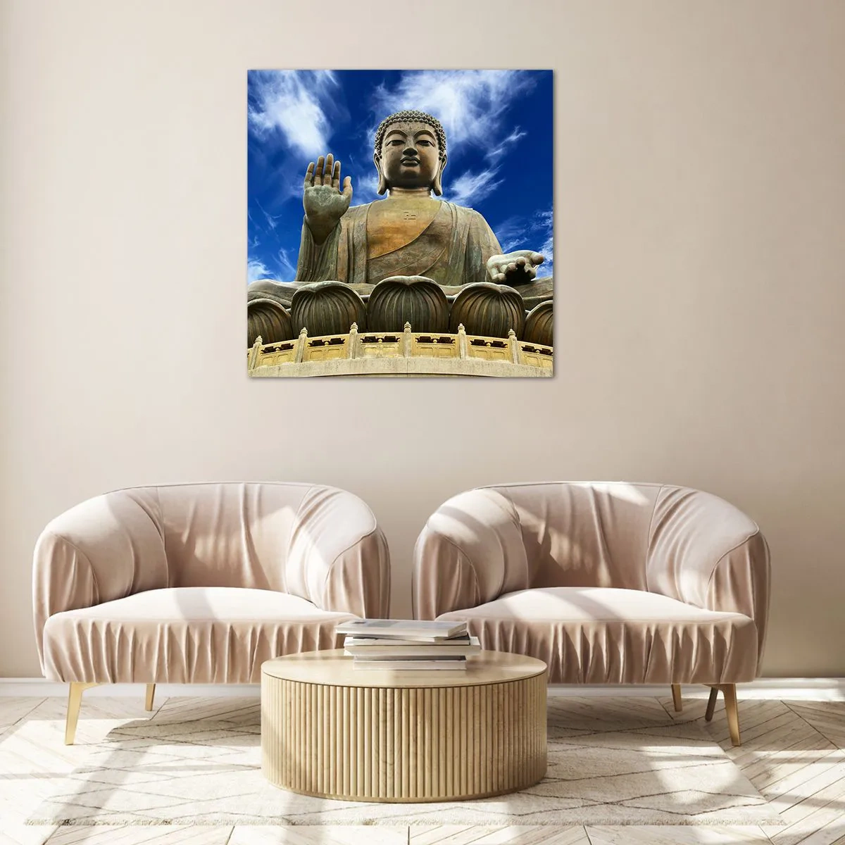 Tablou pe sticlă - Trăiește fără teamă - 60x60 cm