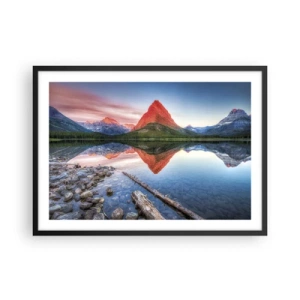 Poster în ramă neagră - Căldură și frig - 70x50 cm