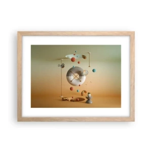 Poster în ramă de stejar deschis - Orice se poate întâmpla - 40x30 cm