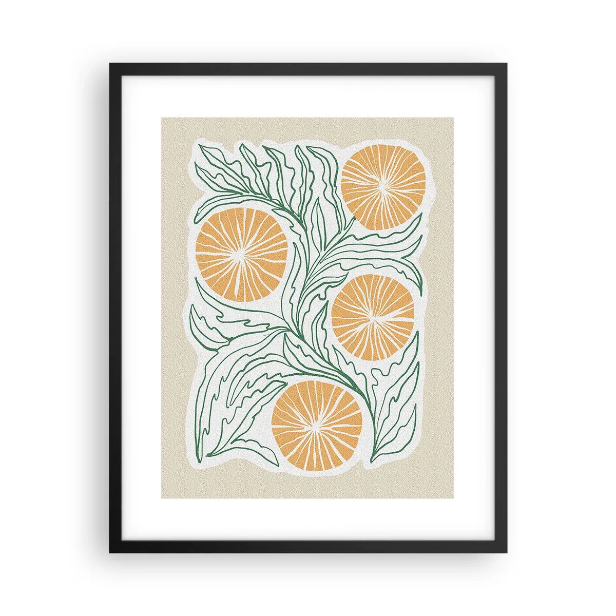 Poster în ramă neagră - Etnic cu o notă de abstracție - 40x50 cm