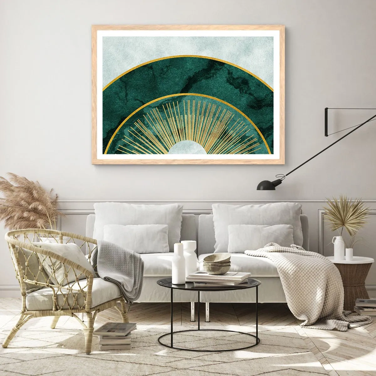 Poster în ramă de stejar deschis - Un alt sistem solar - 40x30 cm