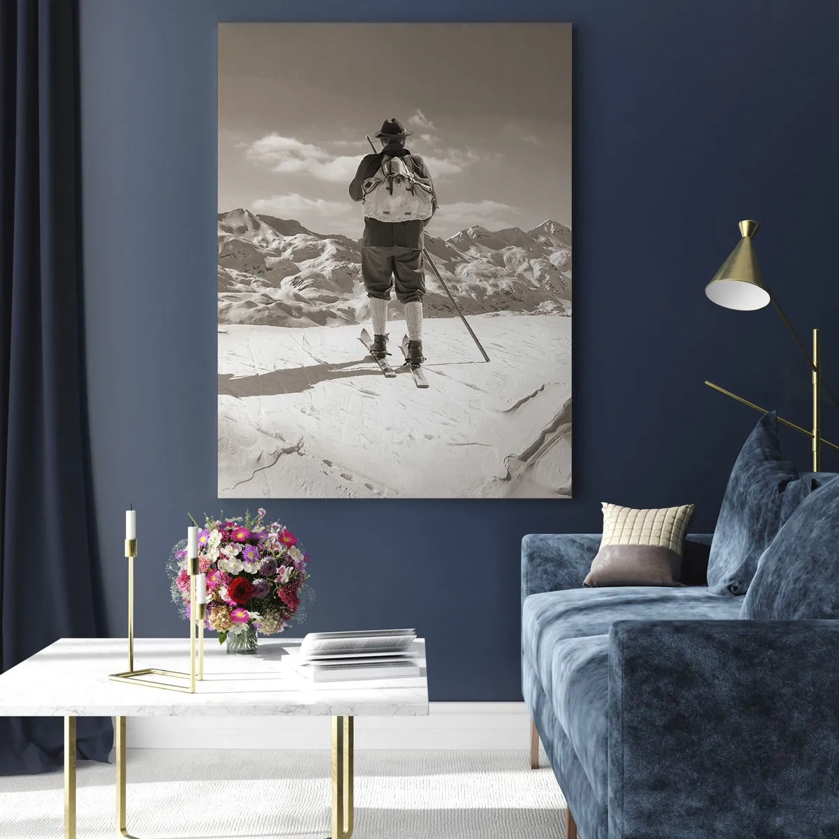 Tablou pe sticlă - Și munții sunt la fel - 80x120 cm