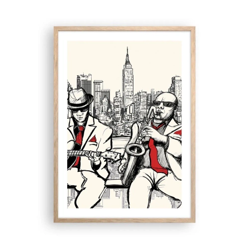 Poster în ramă de stejar deschis - Improvizație la New York - 50x70 cm